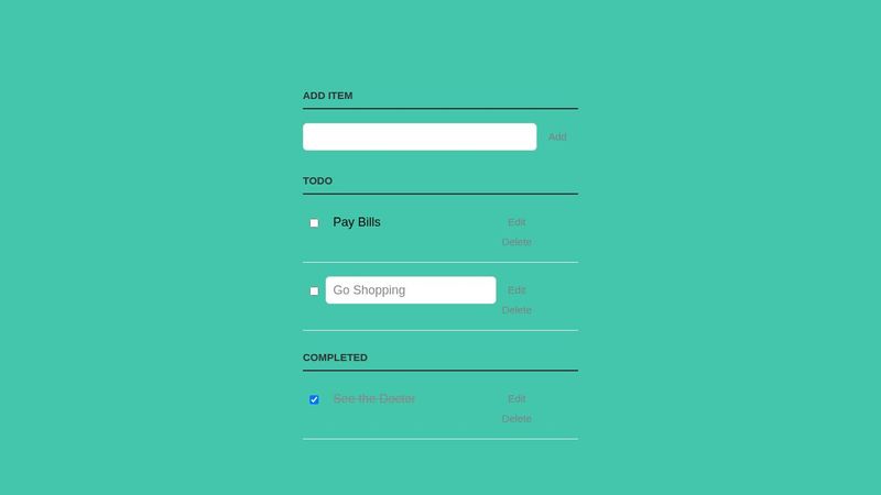 To Do App (HTML, CSS, JavaScript)