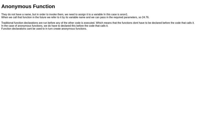 anonymous function js