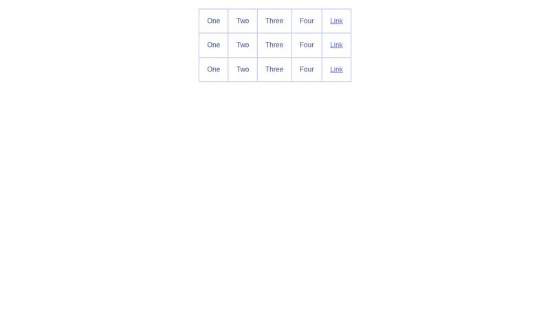 Table Row Links - JavaScript navigation