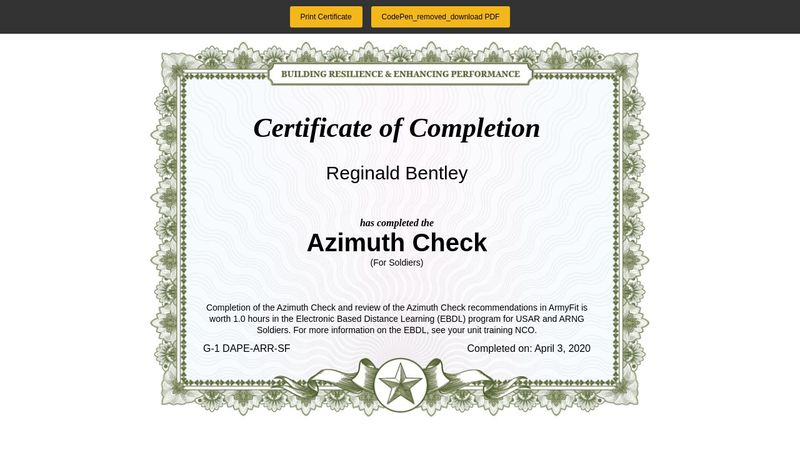 Save PDF and Print DOM (Certificate)