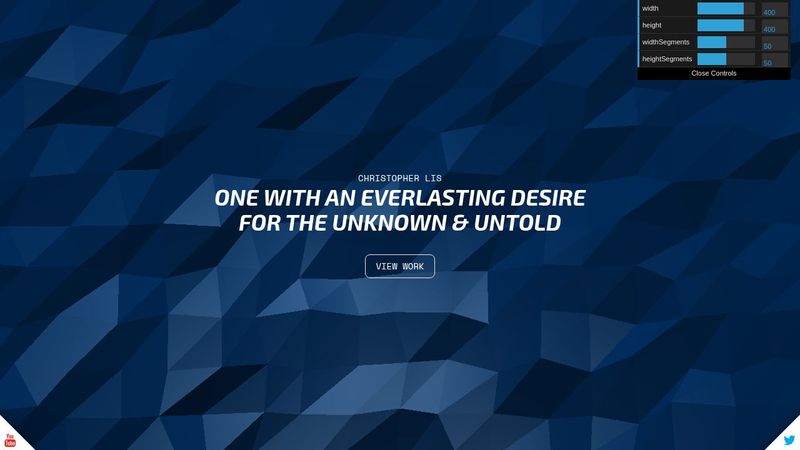 Three.js Interactive Geometric Landscape