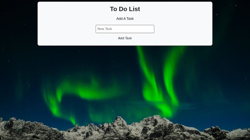 To Do List Application