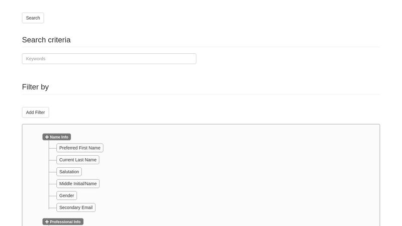 Advanced Search with Filtering