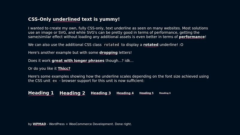 CSS-Only Underlined Text (scalable)