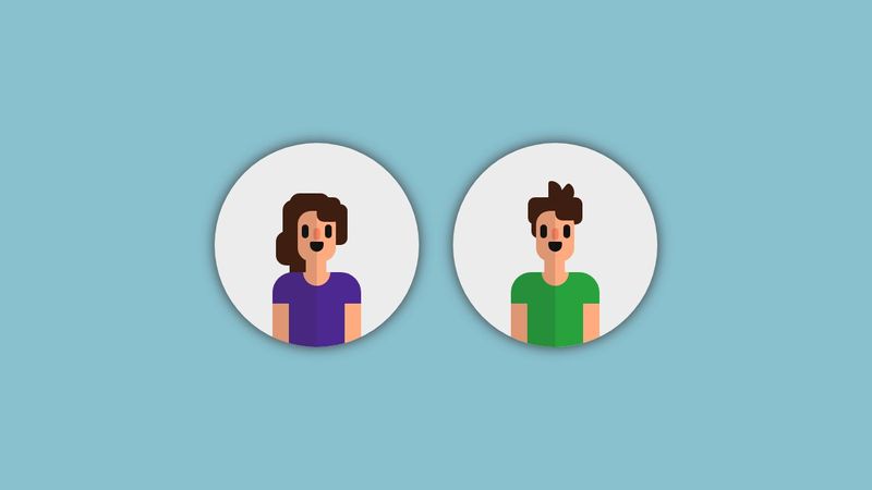 Flat design humans - pure CSS