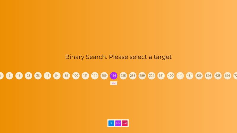 Binary Search animation