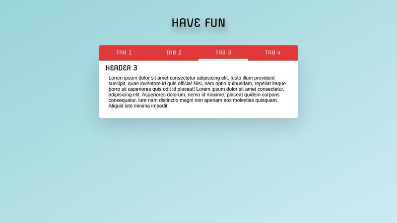 Multiple Tabs Pure CSS