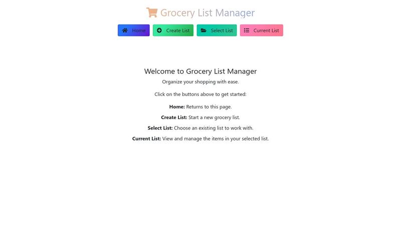 Grocery List Manager