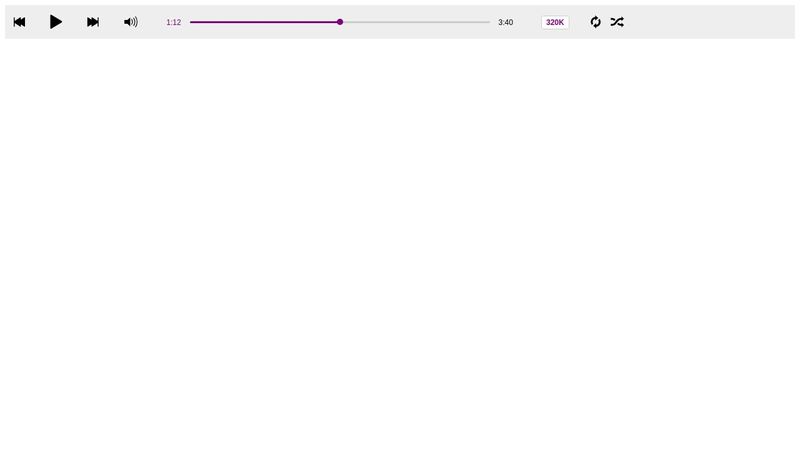 CSS Music Player