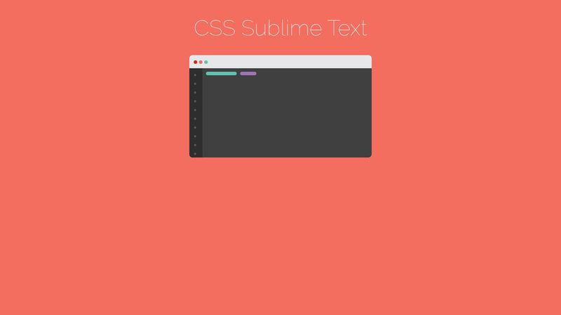 Sublime Text with CSS