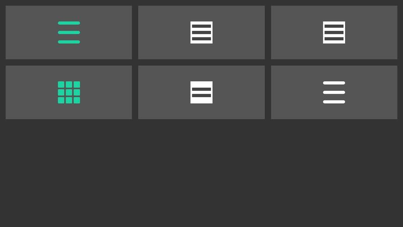 Animated menu buttons