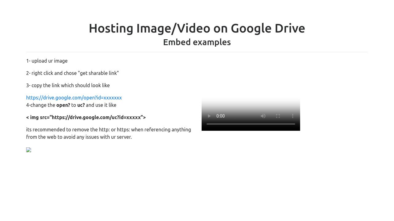 How to Embed Google Drive Video