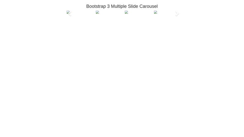 Bootstrap Multiple Slide Carousel