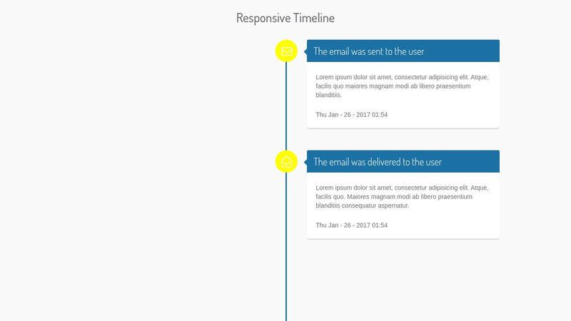 Responsive javascript timeline