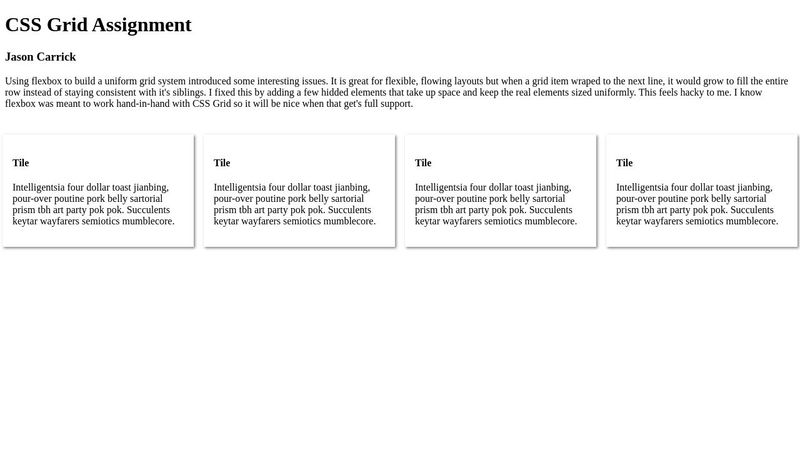 CSS Grid Assignment
