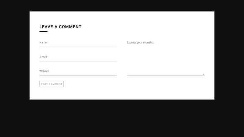 Wordpress Comment Form