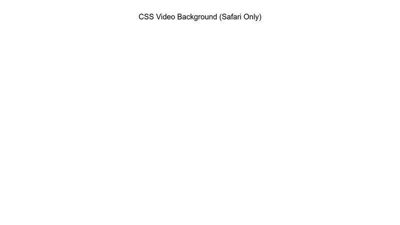 css background safari