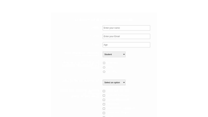 Survey Form CSS