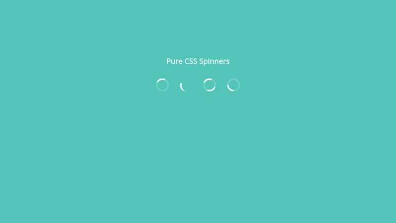 Pure CSS Spinners