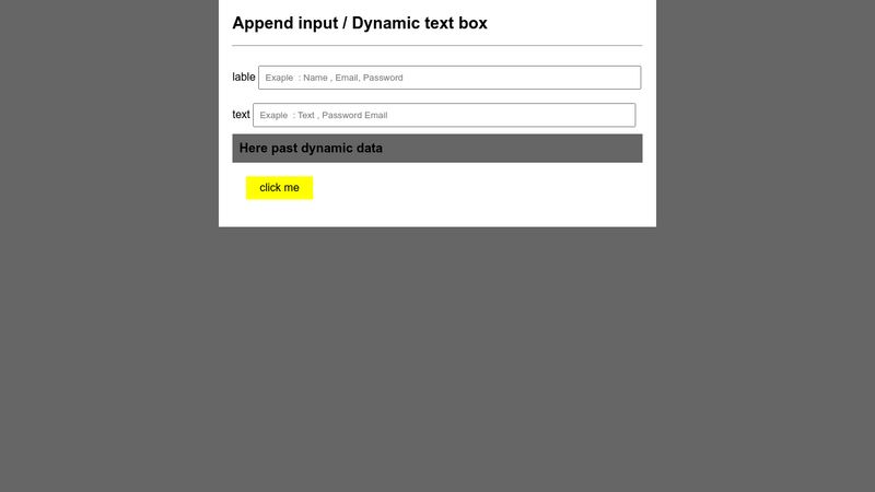 Dynamic Text Box