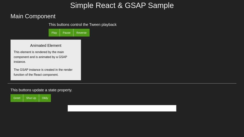 React & GSAP Sample