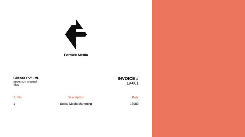 Invoice Template for html-pdf