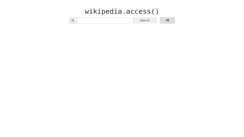 Wikipedia API (For FreeCodeCamp)