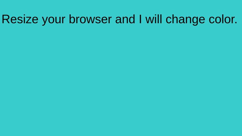 Simple Media Query Example Simple Media Query Example