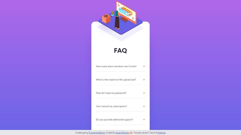 FAQ Accordion, only html and css image.