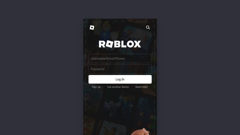 Login to roblox on codepen