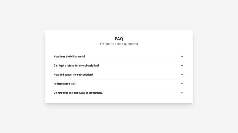 FAQ Section using Quasar Framework v2