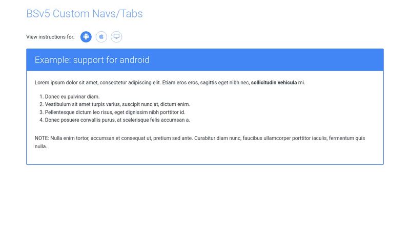 Bootstrap 5: Example Help Card NavTabs