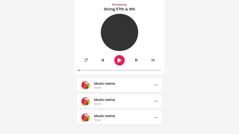 Music Player - HTML, CSS only