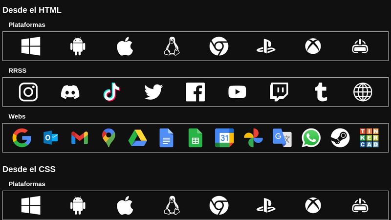 SVG desde HTML o CSS