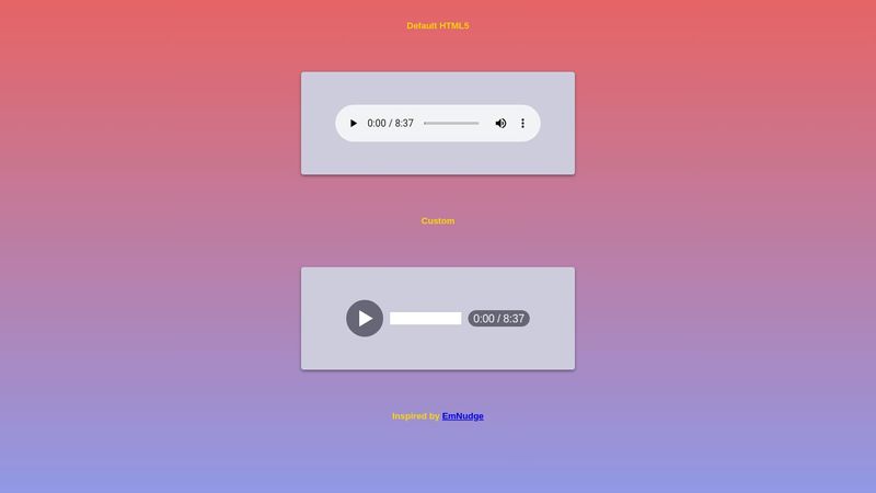 Custom Audio Player