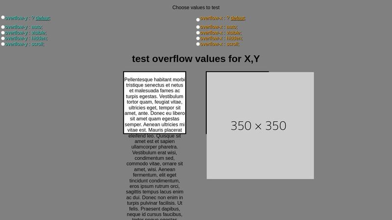 test and see overflow values