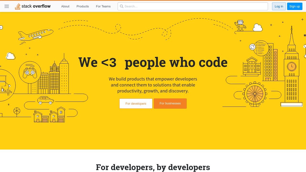 Stack Overflow Landing Page Responsive UI Clone