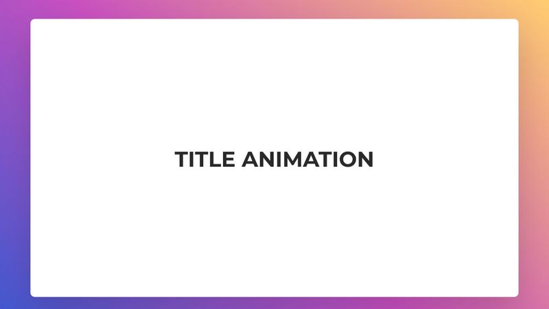 Title css animation