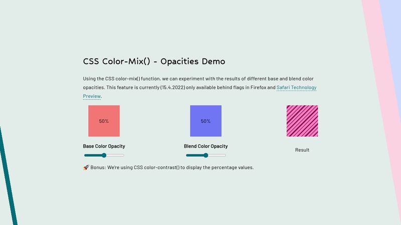 CSS Color-Mix - Opacities Demo