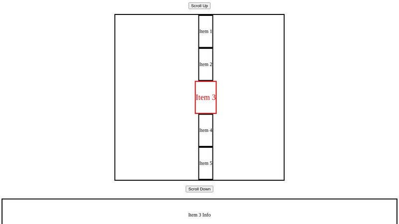 Infinite Vertical Carousel with Active Item