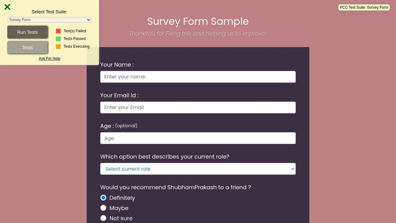 Survey_Form-->FreeCodeCamp