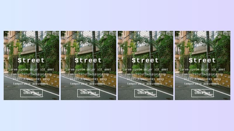 Hoverable cards with blur effect for new portfolio- Tailwind, HTML, CSS