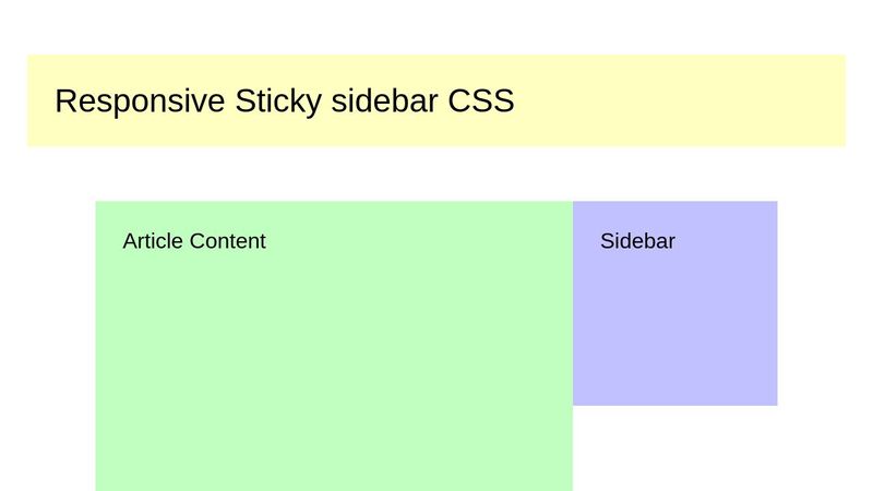 Responsive sticky sidebar