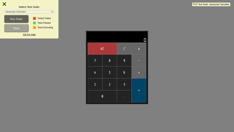 Free Code Camp Project: Javascript Calculator