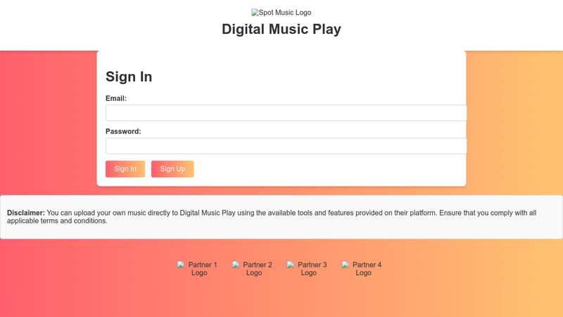 Digital Music Play App For Artists