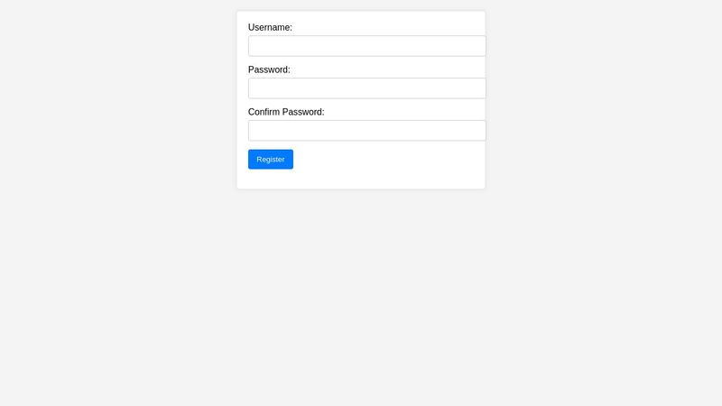 Registration form