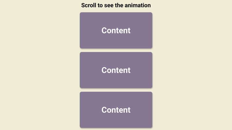 Scroll Animation