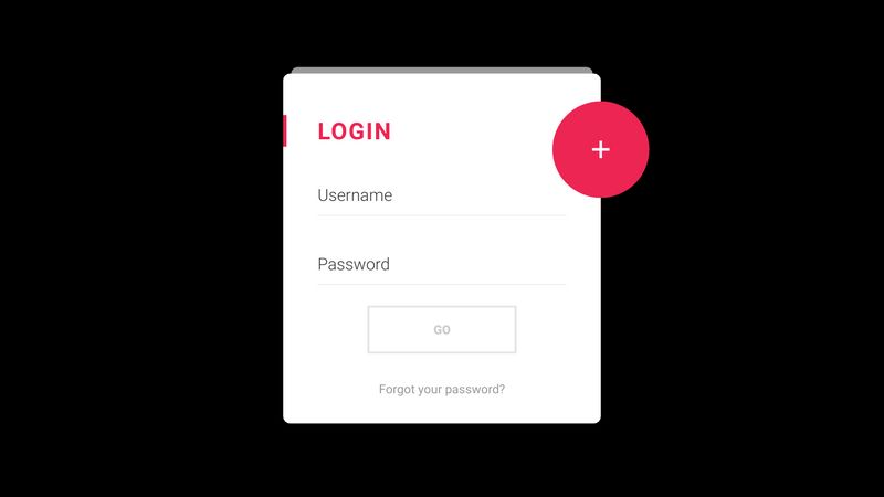 Material Compact Login Animation