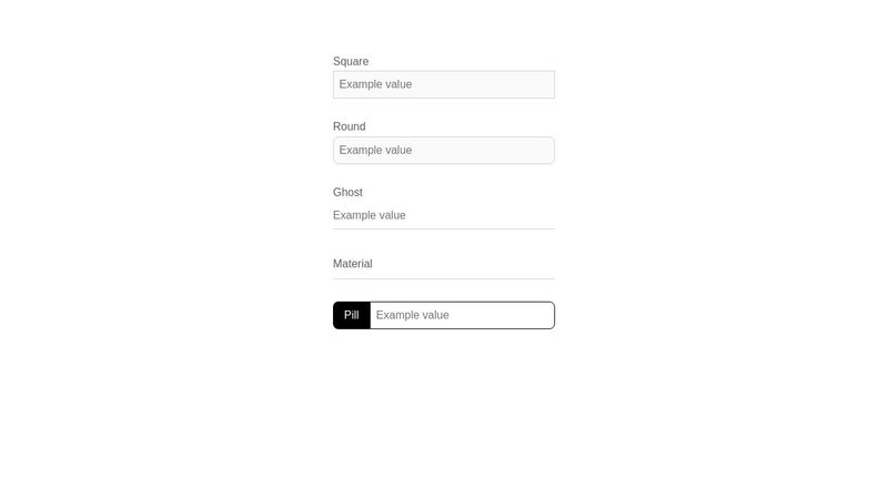 Pure HTML/CSS input fields