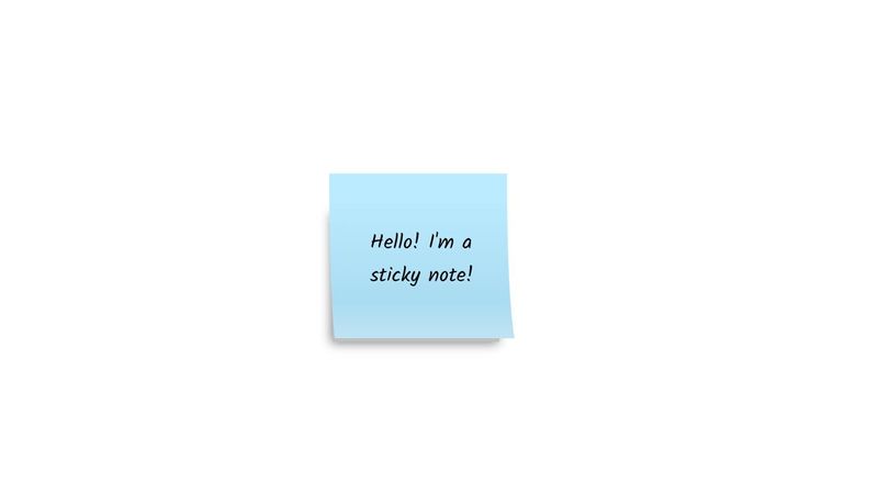 Fully responsive sticky note using HTML and CSS